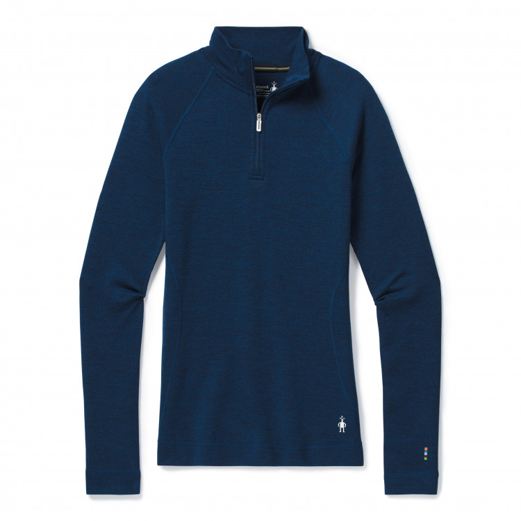 Couche base bleue classique thermique Mérinos femme Couche base bleue classique thermique Mérinos femme