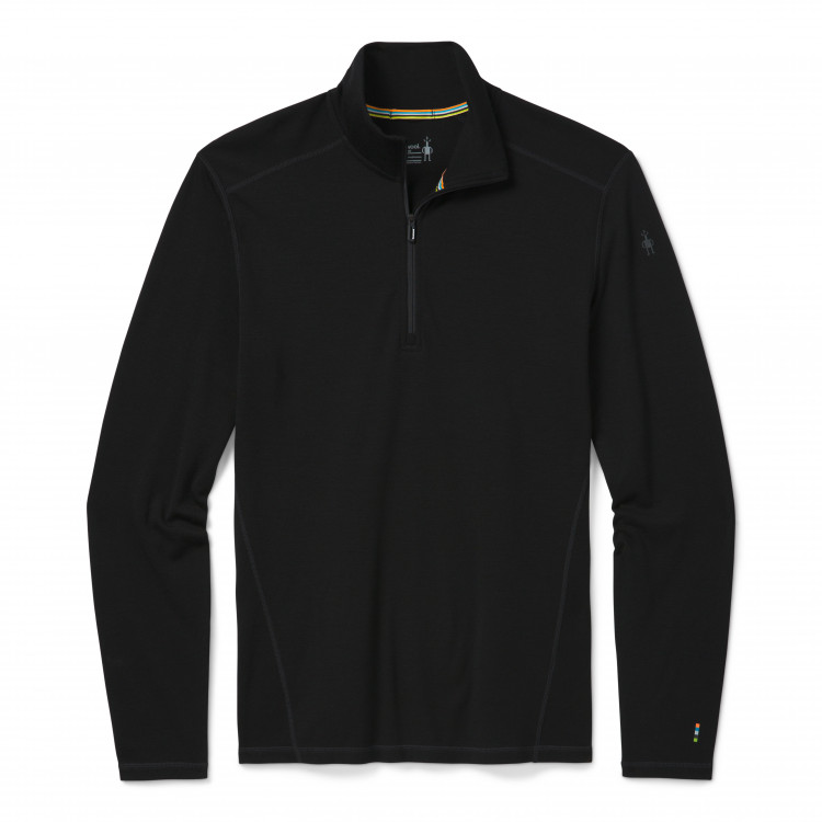 Couche base noire Mérinos thermique classique homme Couche base noire Mérinos thermique classique homme