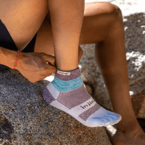 Chaussettes à orteils de running Trail Midweight Mini-Crew Coolmax unisexe