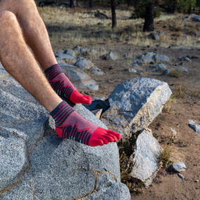 Chaussettes à orteils de running Ultra Run Mini-Crew Coolmax unisexe