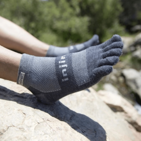 Chaussettes à orteils de running Run Midweight Mini-Crew Coolmax unisexe