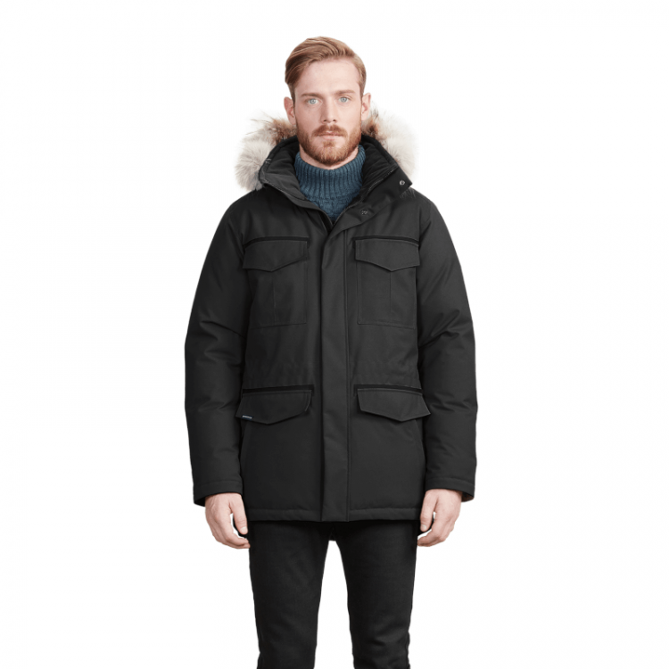 Parka en duvet avec fourrure de coyote Sirius homme