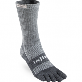 Chaussettes à orteils polyvalente Outdoor Midweight Crew Wool unisexe