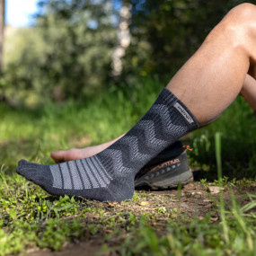 Chaussettes à orteils polyvalente Outdoor Midweight Crew Wool unisexe