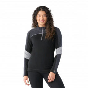 Haut thermique classique 1/4 zip colorblock femme