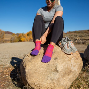 Chaussettes à orteils de running Ultra Run Mini-Crew Coolmax femme